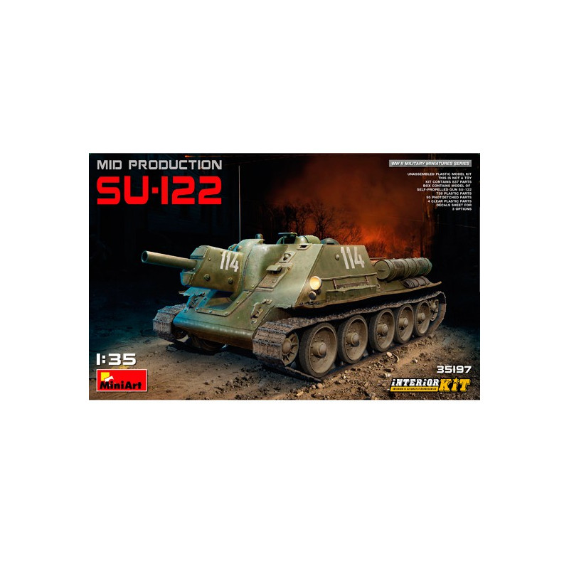 SU-122 Mid P. P. P. P. P. Plastikmodell + 1/35 Innenraum | Scientific-MHD