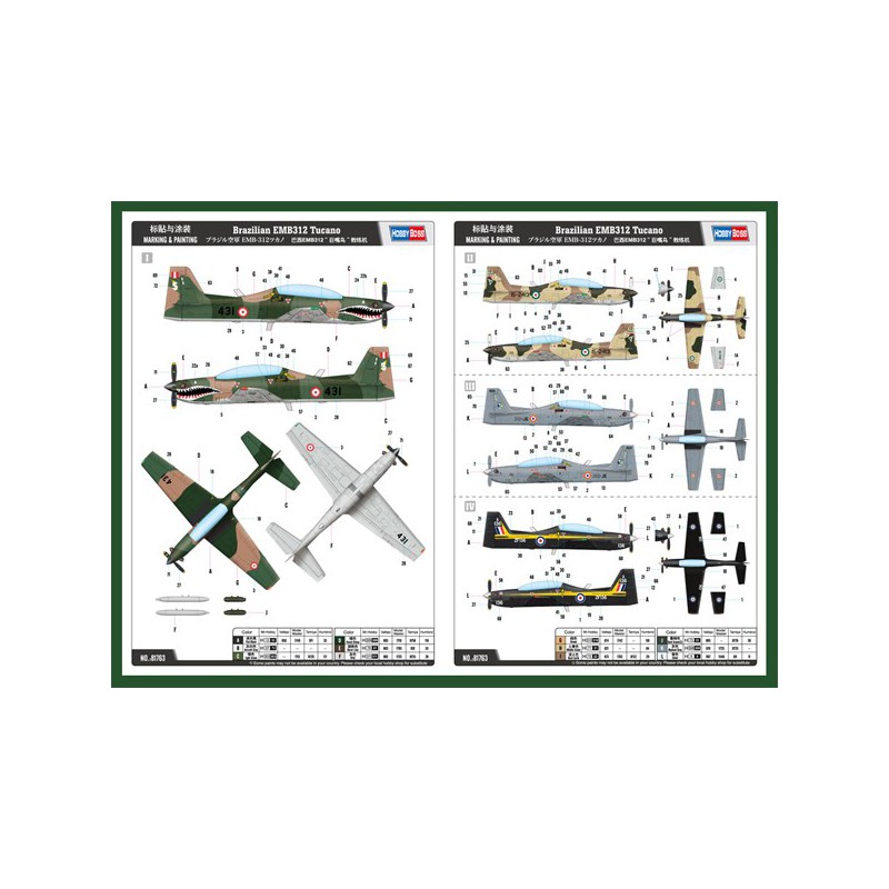 Brasilianer EMB312 Tucano 1/48 Plastikebene Modell | Scientific-MHD