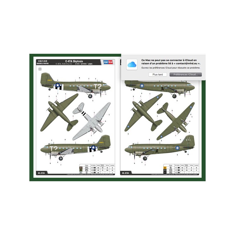 Kunststoffebene Modell C-47d SkyTrain 1/72 | Scientific-MHD