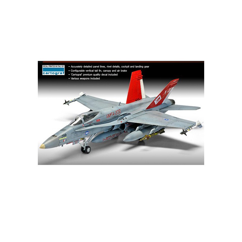 USMC F/A 18A Kunststoffebene Modell+ VMFA-232 Red Devils 1/72 | Scientific-MHD
