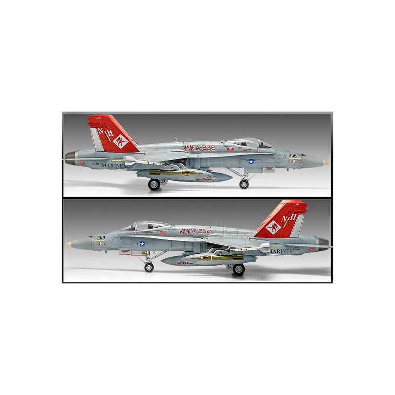 USMC F/A 18A Kunststoffebene Modell+ VMFA-232 Red Devils 1/72 | Scientific-MHD