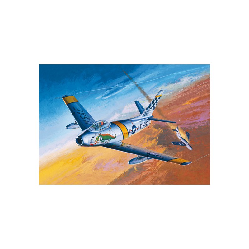Kunststoffflugzeugmodell F-86f Säbel Koreakriechwarn 1/72 | Scientific-MHD