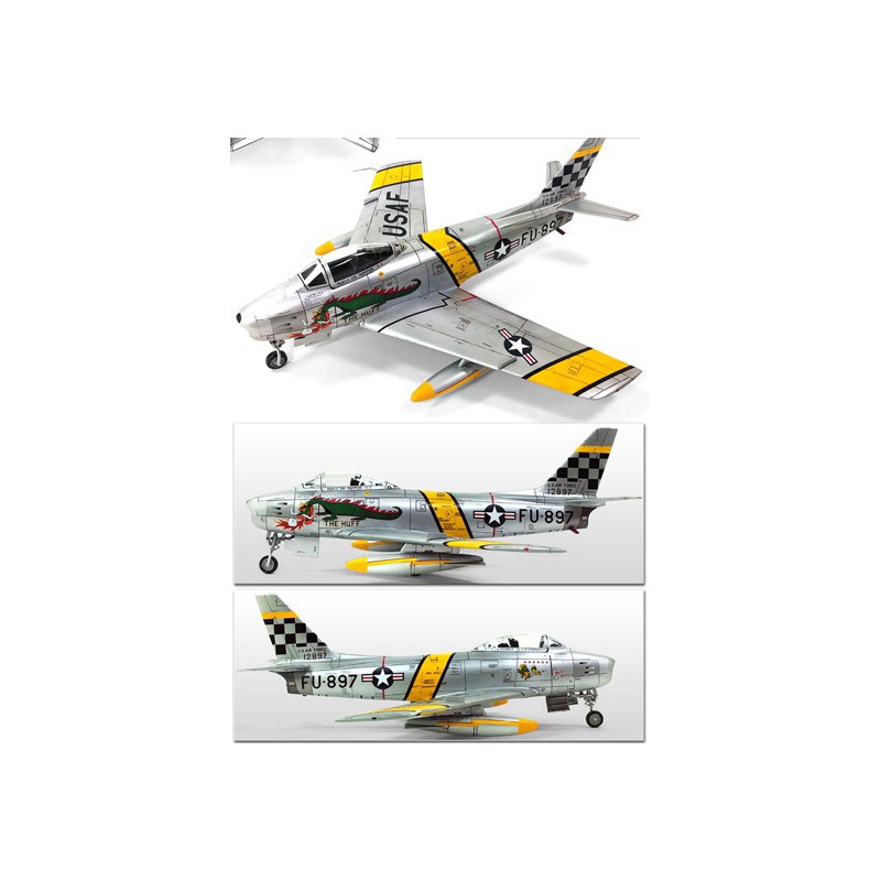 Kunststoffflugzeugmodell F-86f Säbel Koreakriechwarn 1/72 | Scientific-MHD