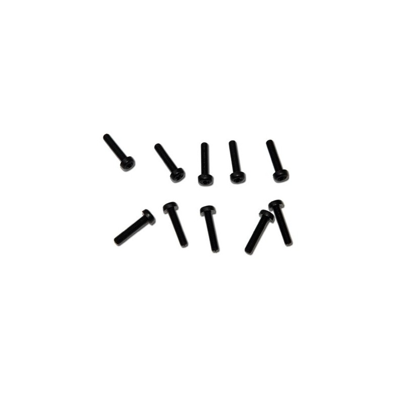 Schwarze Nylonschrauben M3x15 (10 Stcs) | Scientific-MHD