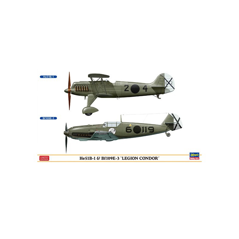 HE51B-1 & BF109E-3 1/72 Kunststoffebene Modell | Scientific-MHD