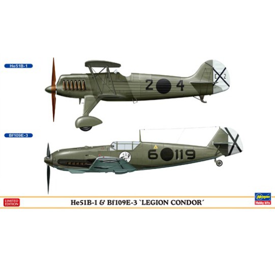 HE51B-1 & BF109E-3 1/72 Kunststoffebene Modell | Scientific-MHD
