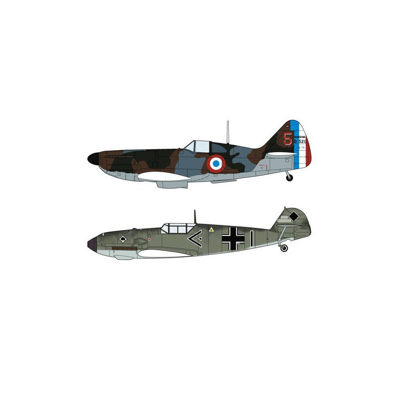 D.520 / BF109E Plastikflugzeugmodell | Scientific-MHD