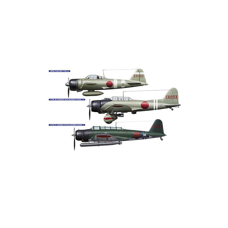 Zero Fighter Plastic Plastic Plane Modell Typ 21 & Typ 9 | Scientific-MHD