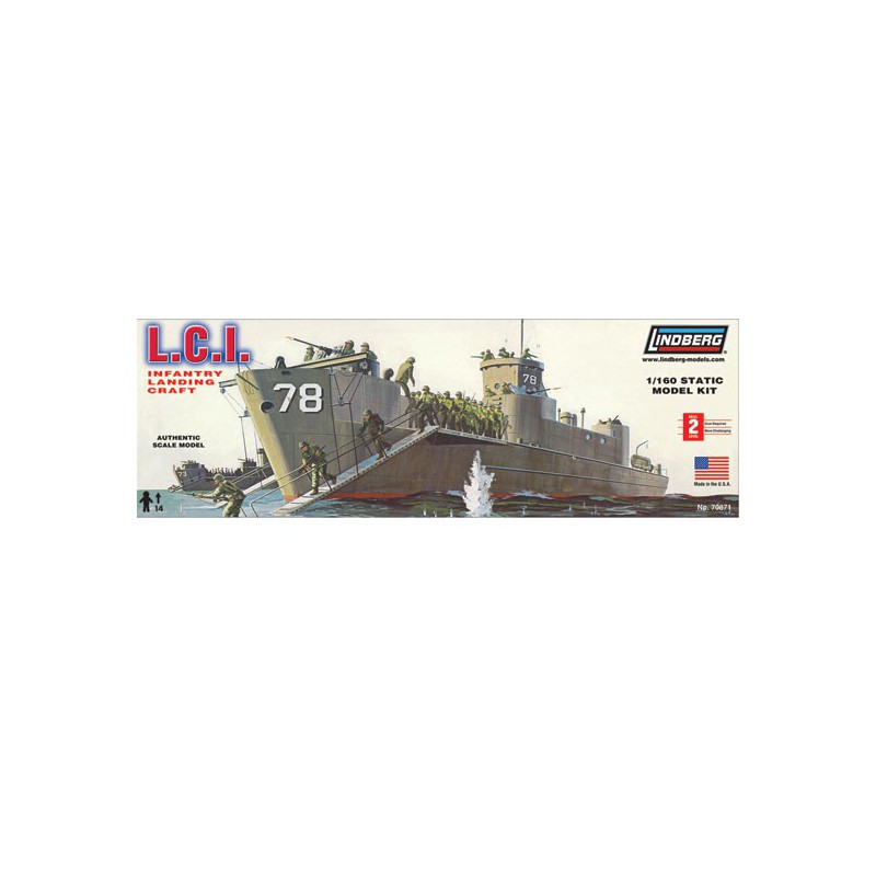 LCI -Infanterie -Landungshandwerk 1/160 Plastikbootmodell | Scientific-MHD