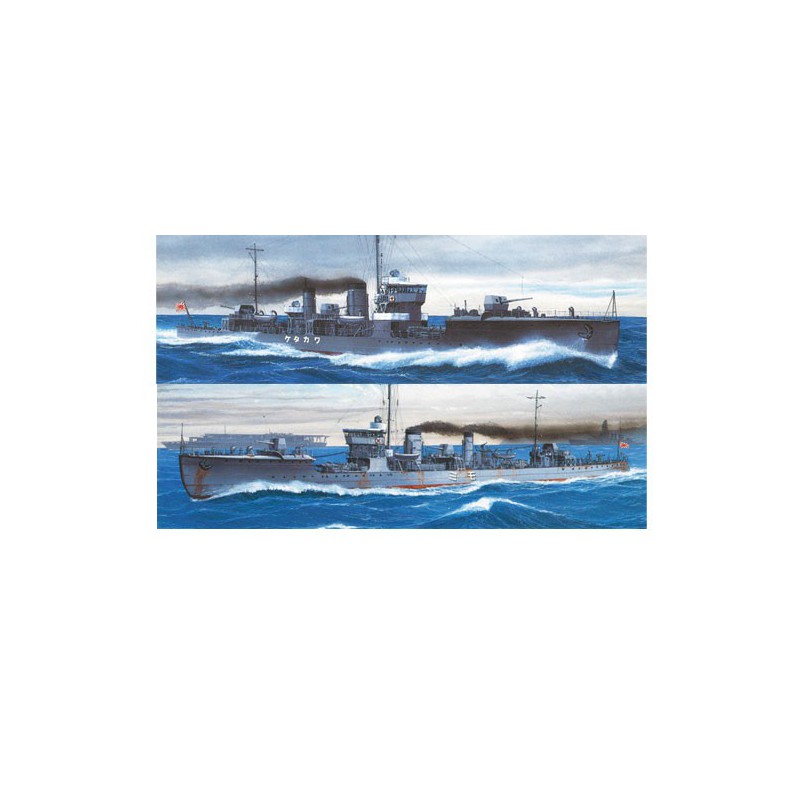 Japanische Marine -Plastikboot -Modell Modell Zerstören Mumi & Wakatake 1/700 | Scientific-MHD