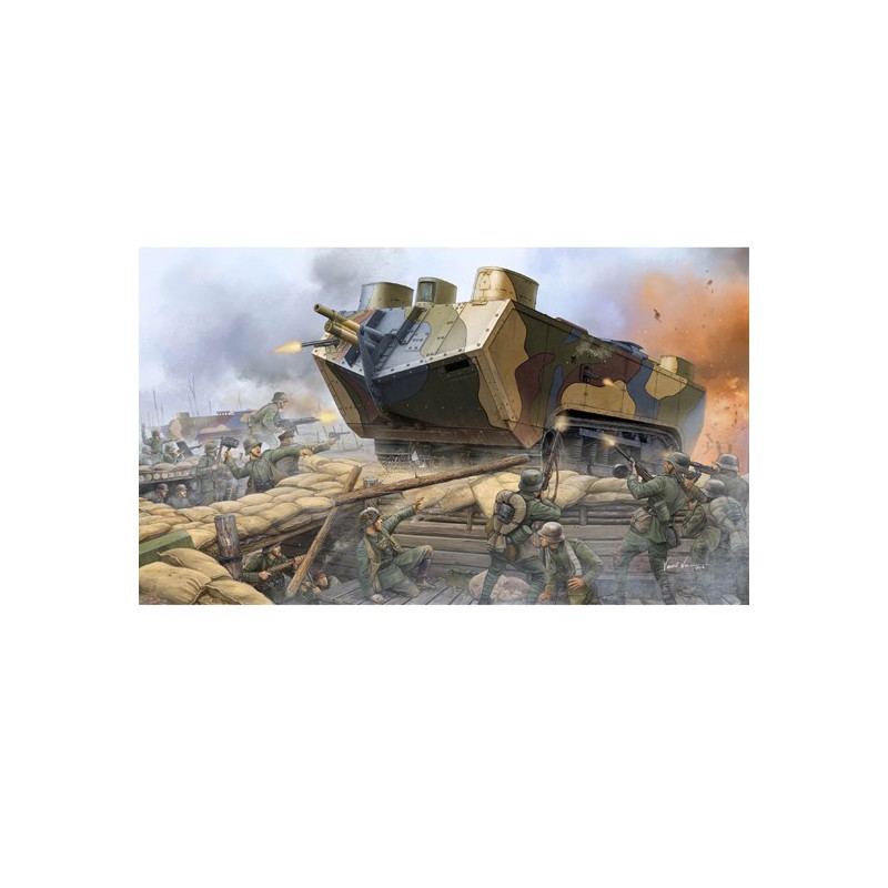 Saint Chamond H. Panzer erster Tag 1/35 Kunststofftankmodell | Scientific-MHD