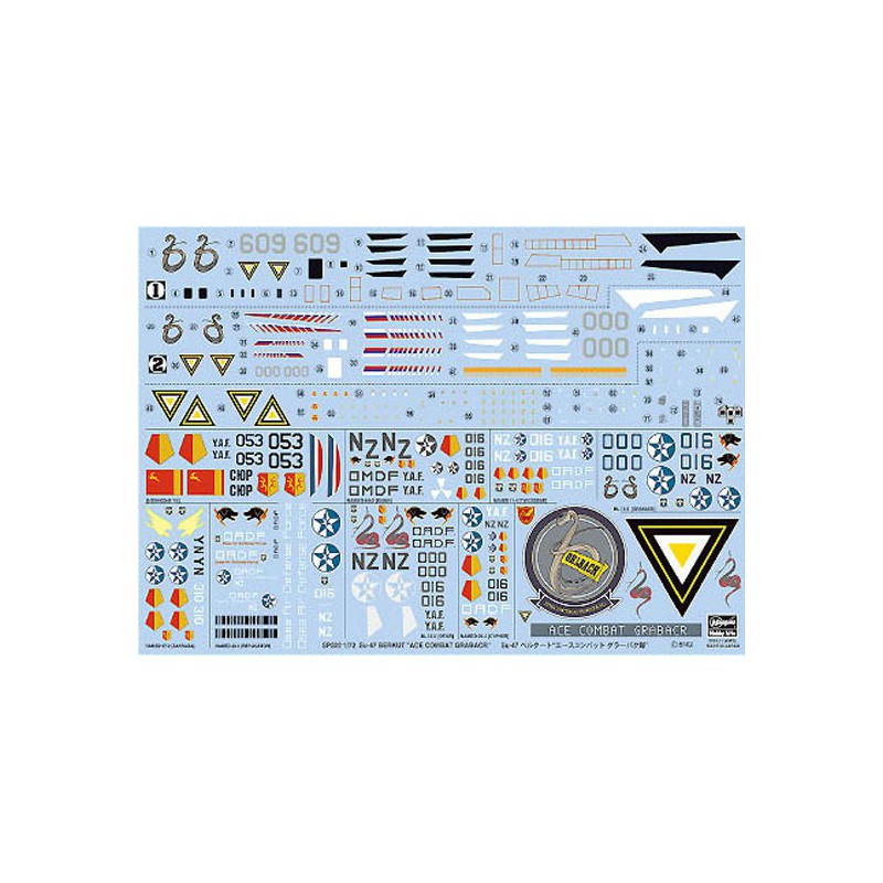 Kunststoffplattformmodell SU-47 Berkut Ace Combat Grabacr 1/72 | Scientific-MHD