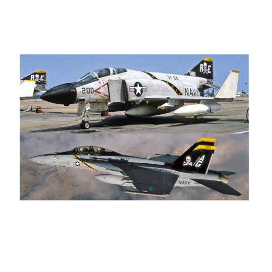 Kunststoffflugzeugmodell Combo F-4J & F/A-18. 1/72 Kunststoffflugzeugmodell Combo F-4J & F/A-18. 1/72 | Scientific-MHD