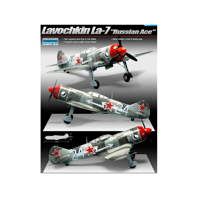 Lavochkin Plastikflugzeug Modell LA-7 Russische Asse 1/72 | Scientific-MHD