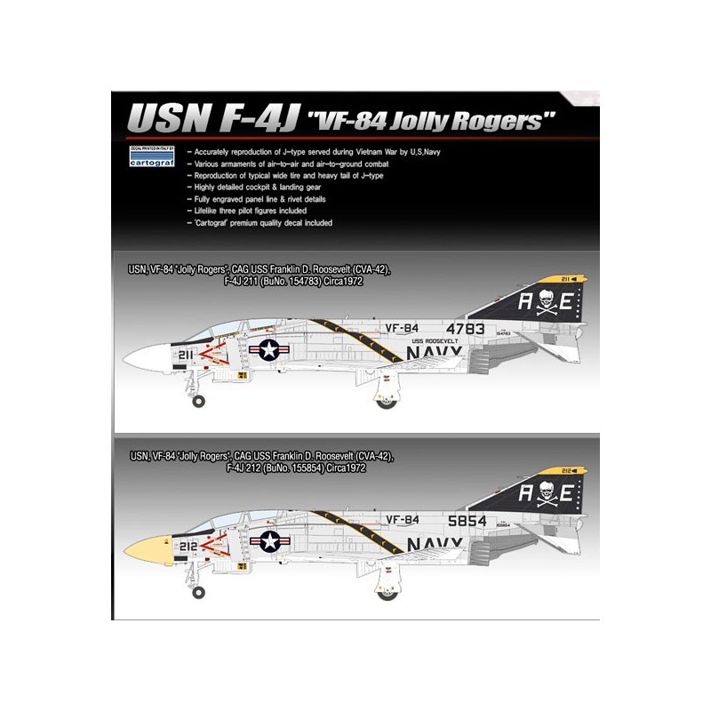 Kunststoffebene Modell F-4J VF-84 Jolly Rogers 1/48 | Scientific-MHD Kunststoffebene Modell F-4J VF-84 Jolly Rogers 1/48 | Scientific-MHD