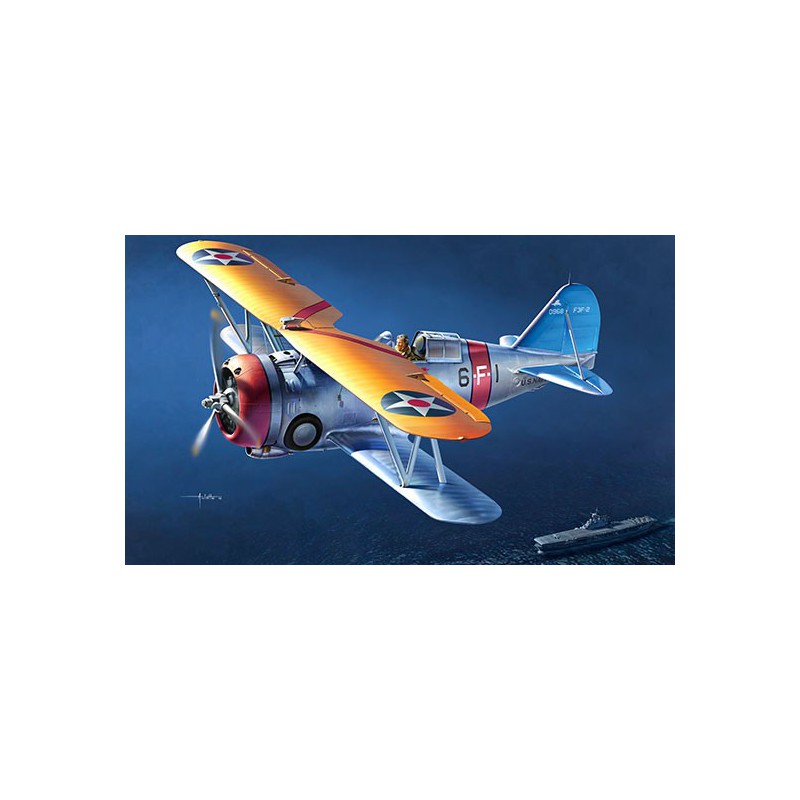 USN F3F-2 Plastikflugzeugmodell VF-6 Kämpfe sechs 1/48 | Scientific-MHD