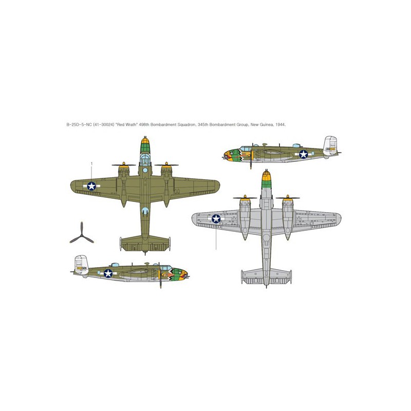 USAAF Plastikflugzeug Modell B-25d Pacific Th. 1/48 | Scientific-MHD