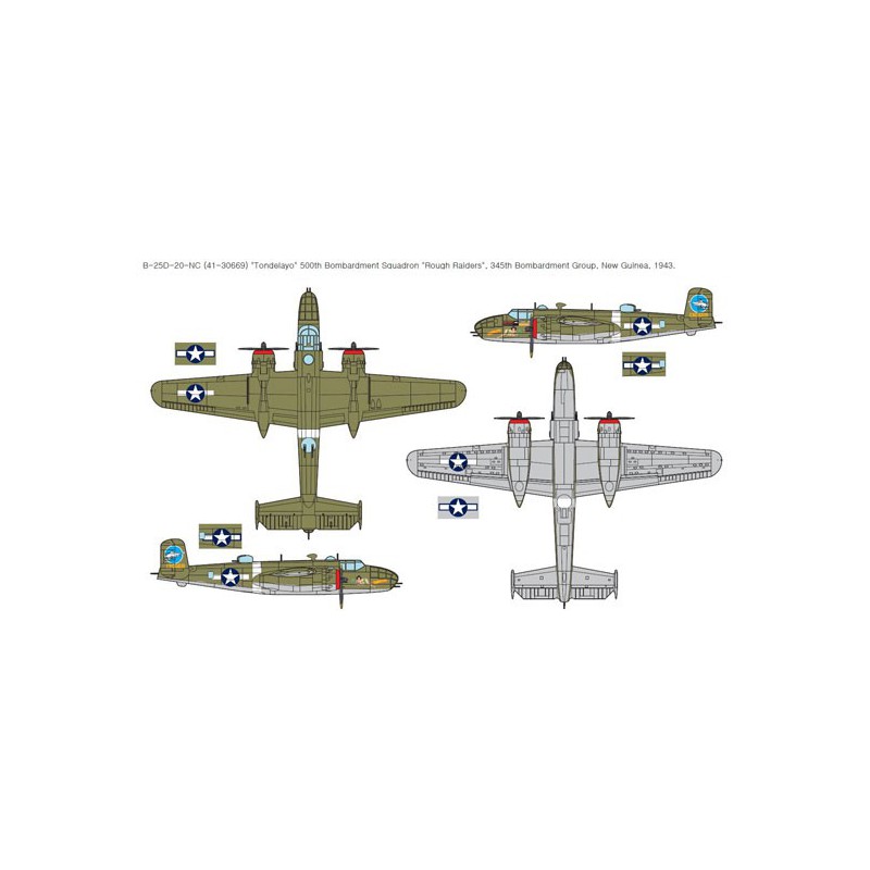 USAAF Plastikflugzeug Modell B-25d Pacific Th. 1/48 | Scientific-MHD