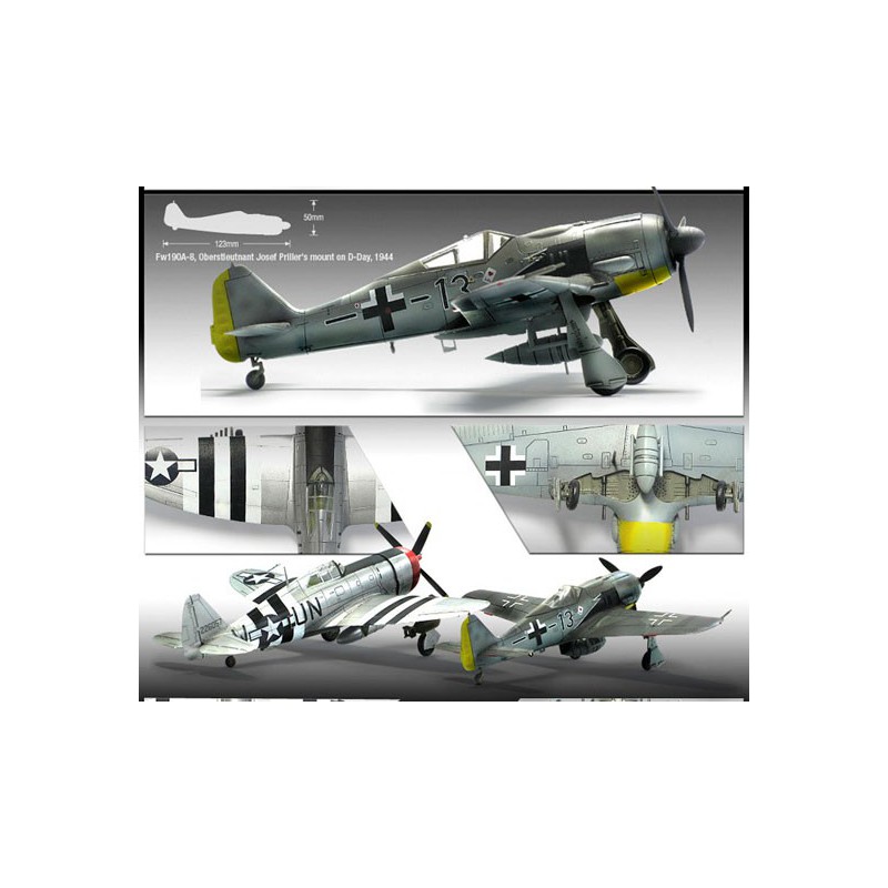 D-Day Plastic Flugzeugmodell P-47 & FW190A-8 Combo 1/72 | Scientific-MHD