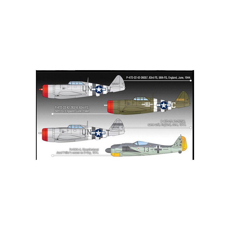 D-Day Plastic Flugzeugmodell P-47 & FW190A-8 Combo 1/72 | Scientific-MHD