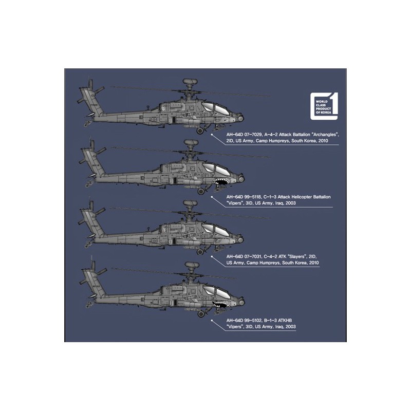 Kunststoffhubschraubermodell AH-64D Block II Apache 1/72 | Scientific-MHD