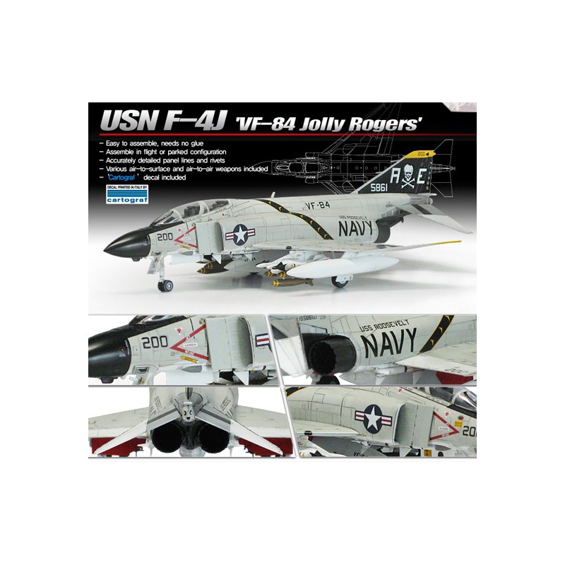 USN F-4J Phantom Plastikmodell 1/72 | Scientific-MHD USN F-4J Phantom Plastikmodell 1/72 | Scientific-MHD