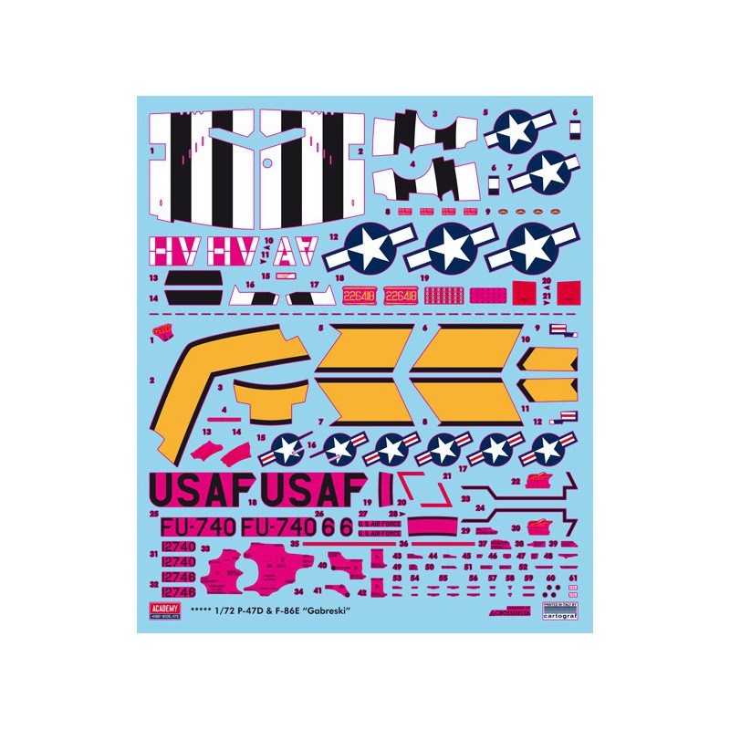 P-47d Plastikflugzeugmodell & F-86E als Gabreski 1/72 | Scientific-MHD