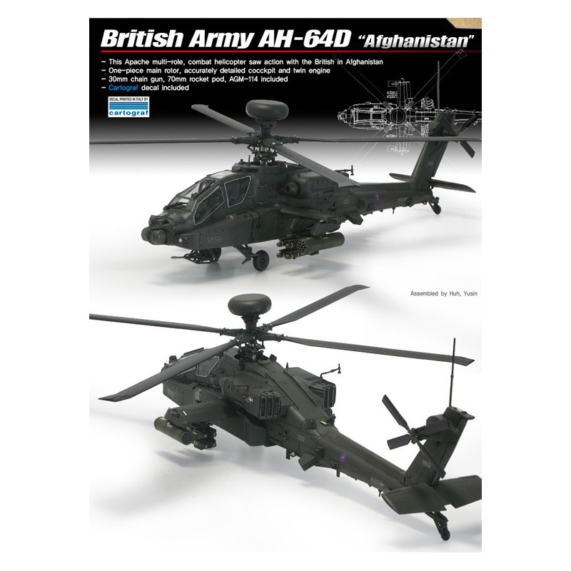 Kunststoffhubschraubermodell AH-64 Afgistan 1/72 | Scientific-MHD