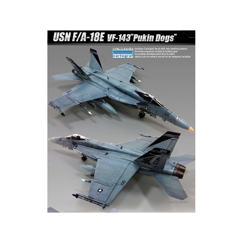 USN F/A-18E Kunststoffebene Modell VFA-143 1/72 | Scientific-MHD