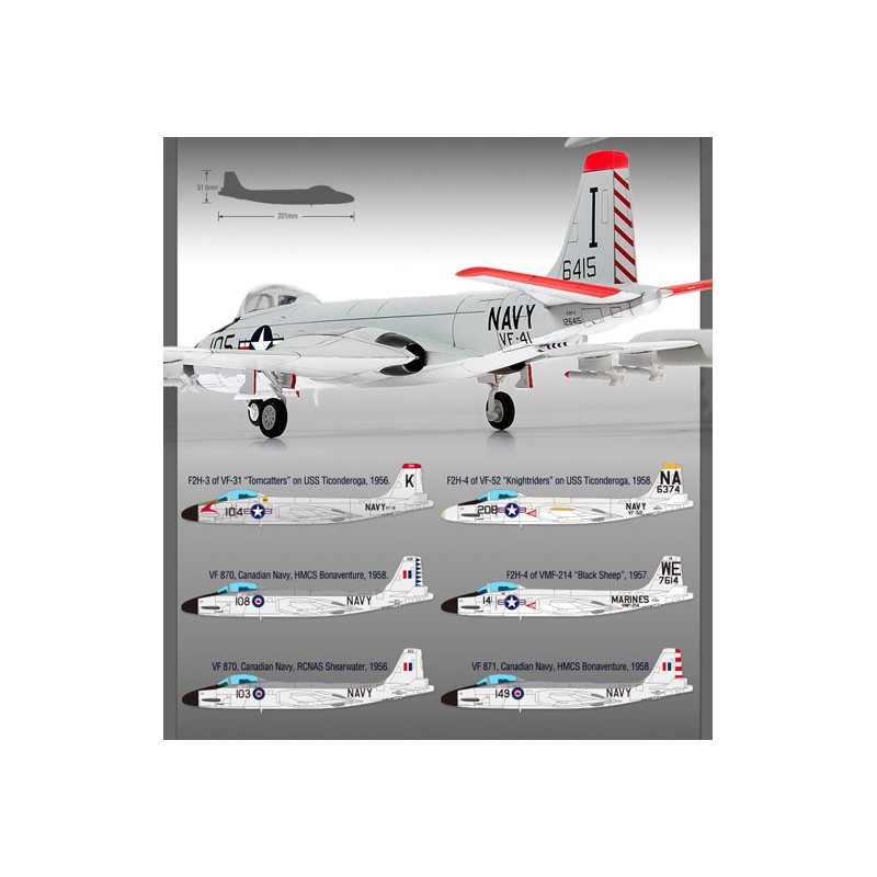 USN F2H-3 Kunststoffebene Modell schwarze Asse 1/48 | Scientific-MHD USN F2H-3 Kunststoffebene Modell schwarze Asse 1/48 | Scientific-MHD