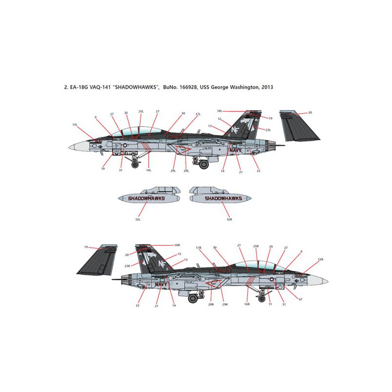 EA-18G Kunststoffebene Modell VAQ-1811/72 | Scientific-MHD