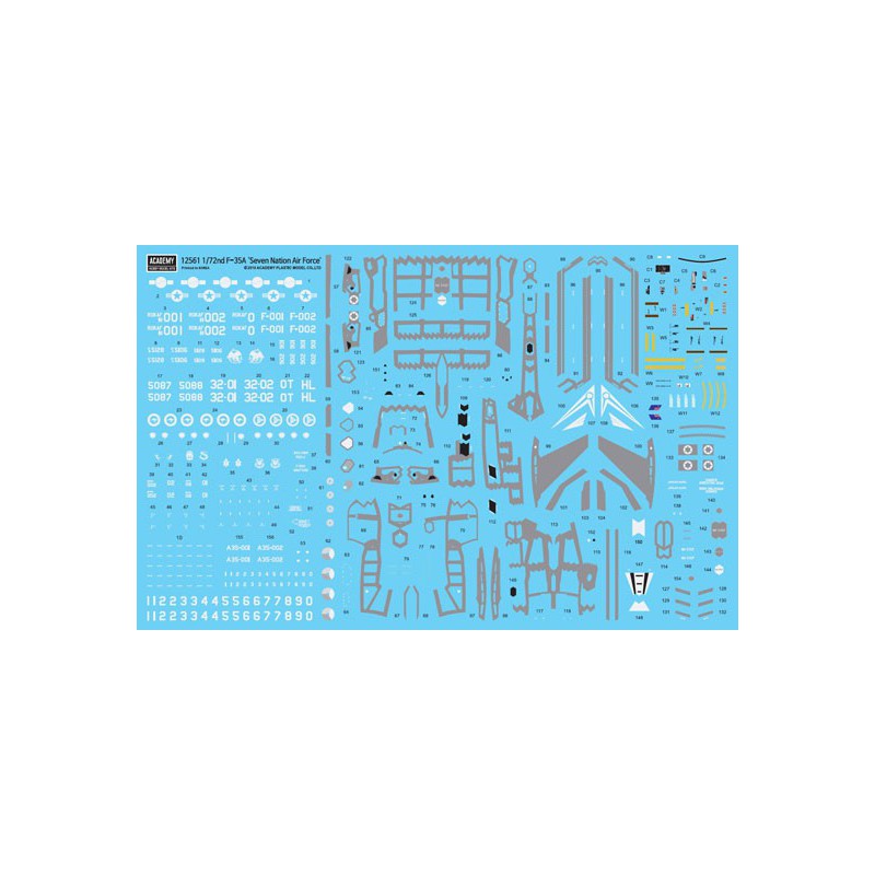 F-35A Kunststoffebene Modell Seven Nations 1/72 | Scientific-MHD
