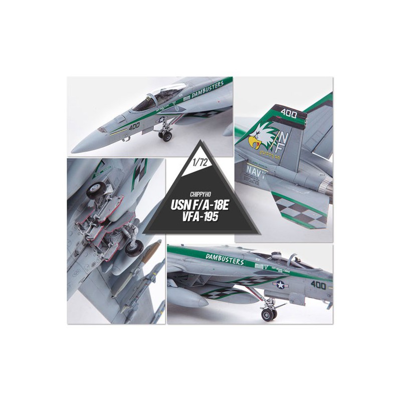 USN F/A-18E VFA-195 Plastikflugzeugmodell "Chippy Ho" 1/72 | Scientific-MHD