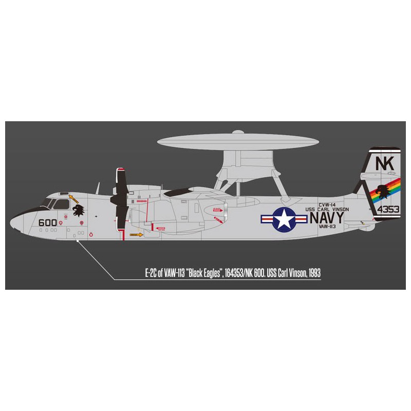 USN E-2C Kunststoffebene Modell VAW-113 1/144 | Scientific-MHD USN E-2C Kunststoffebene Modell VAW-113 1/144 | Scientific-MHD