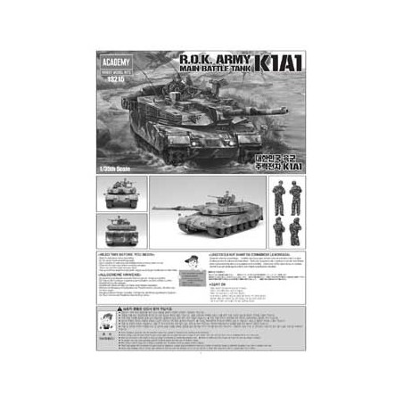 K1A1R.O.K Plastiktankmodell. Army1/35 | Scientific-MHD