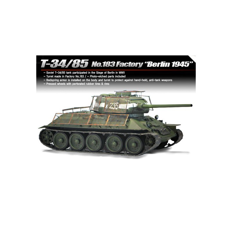Kunststofftankmodell T-34/85 N ° 183 Berlin 1945 1/35 | Scientific-MHD