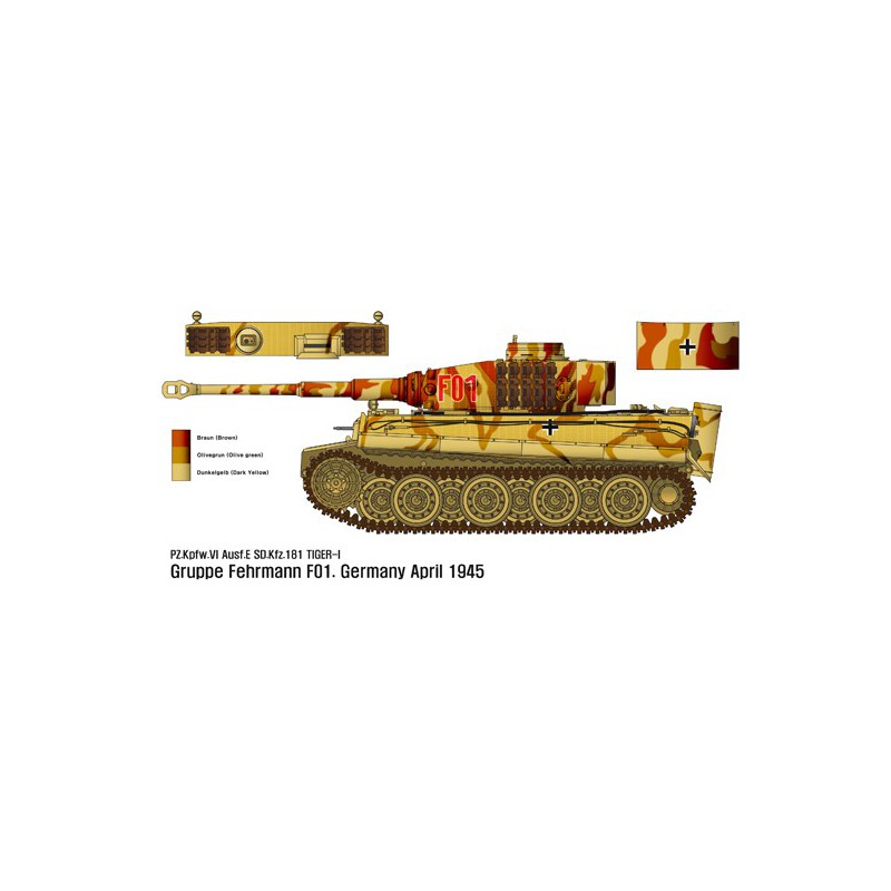 Tiger-1 Fehrmann 1/35 Plastik-Tag-Modell | Scientific-MHD