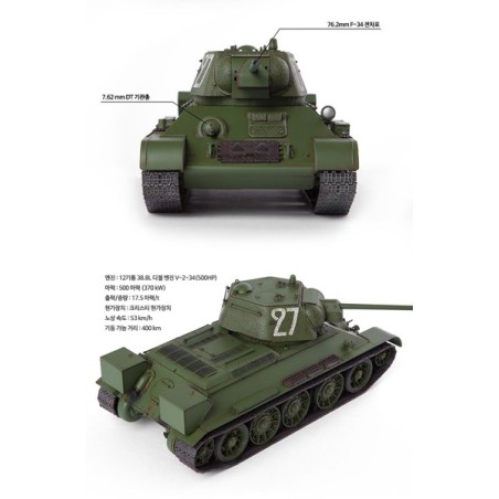 UdSSR T-34/76 Kunststofftankmodell N ° 183 Fakt. P. | Scientific-MHD