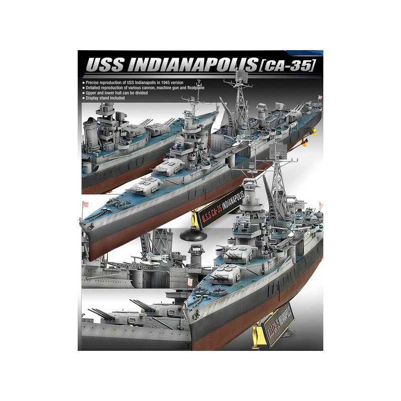 Plastikbootmodell USS CA-35 Indianapolis 1/350 | Scientific-MHD