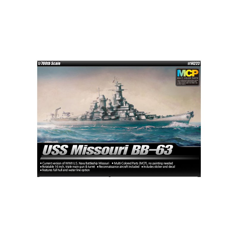 USS Missouri BB-63 MCP 1/700 Plastikbootmodell | Scientific-MHD