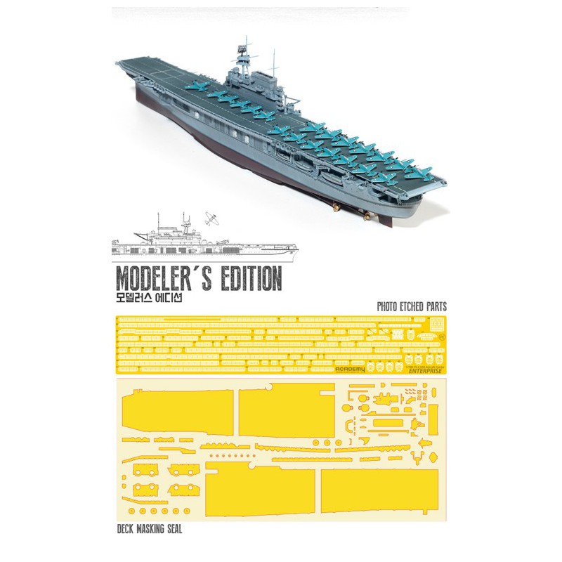 Plastikbootmodell USS Enterprise CV-6 M.E. 1/700 | Scientific-MHD