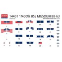 USS Missouri BB-63 1/400 Plastikbootmodell | Scientific-MHD