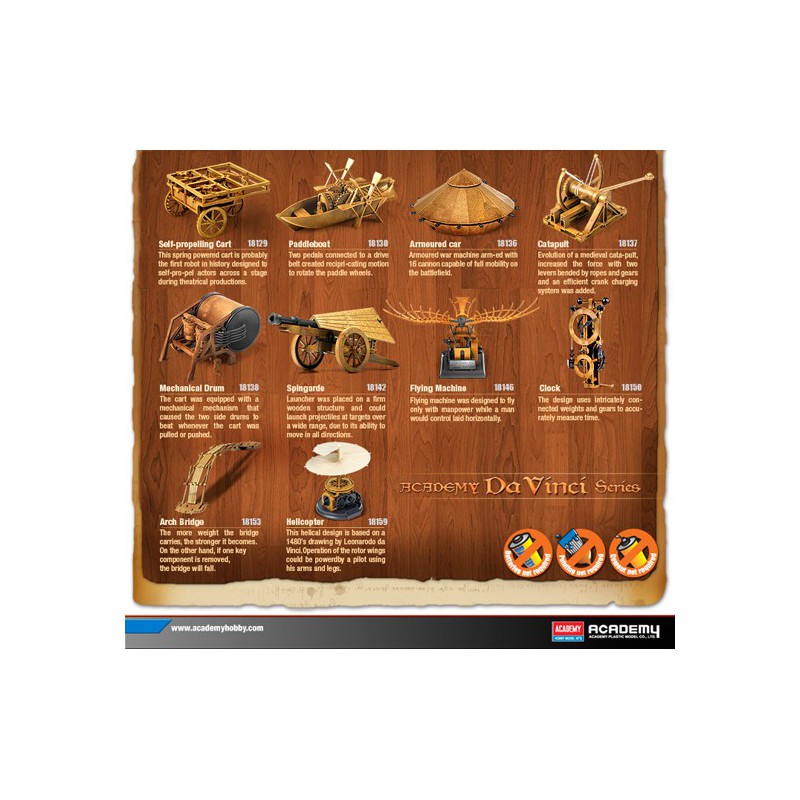 Pädagogisches Kunststoffmodell Hängende Uhr da Vinci | Scientific-MHD