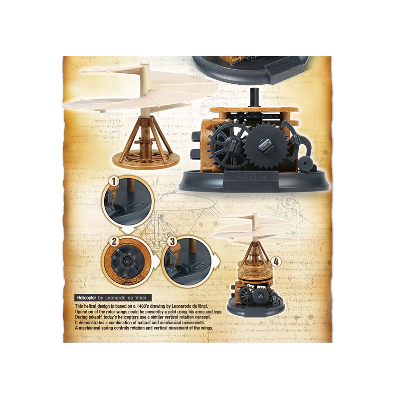Pädagogisches Kunststoffmodell da Vinci Hubschrauber | Scientific-MHD
