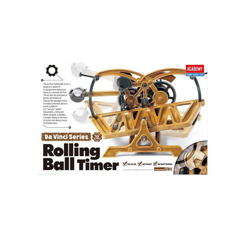 Da Vinci Rolling Ball Timer lehrreiches Plastikmodell | Scientific-MHD