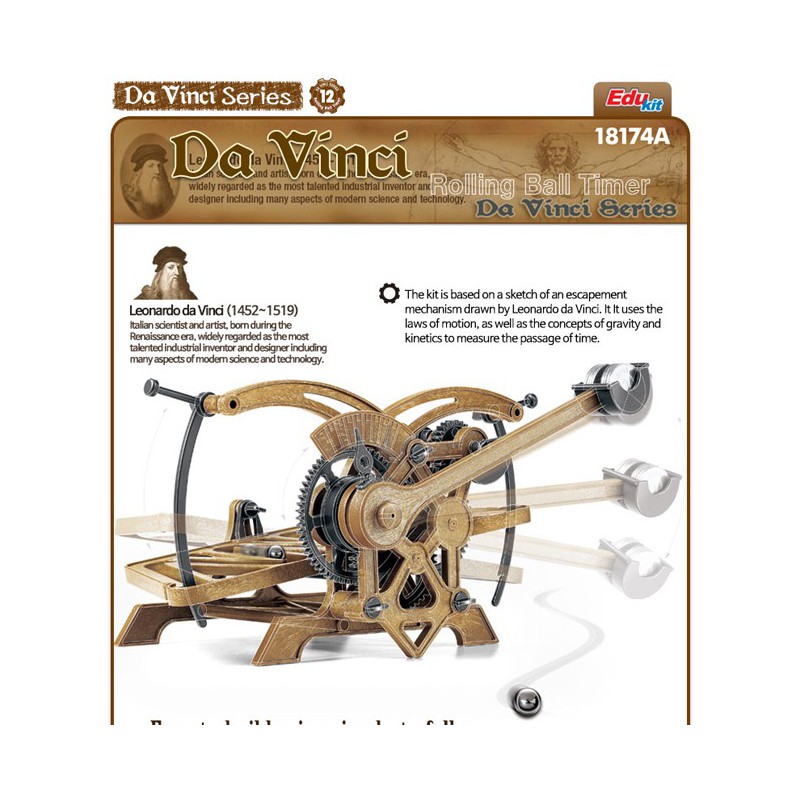 Da Vinci Rolling Ball Timer lehrreiches Plastikmodell | Scientific-MHD