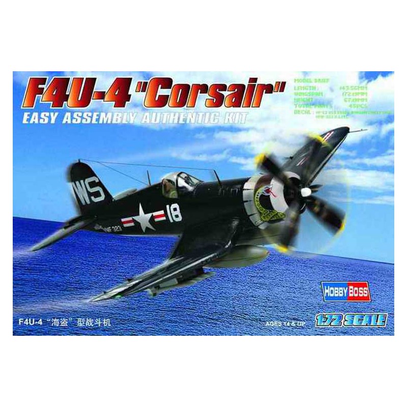 F4U-4 Corsair 1/72 Kunststoffebene Modell | Scientific-MHD