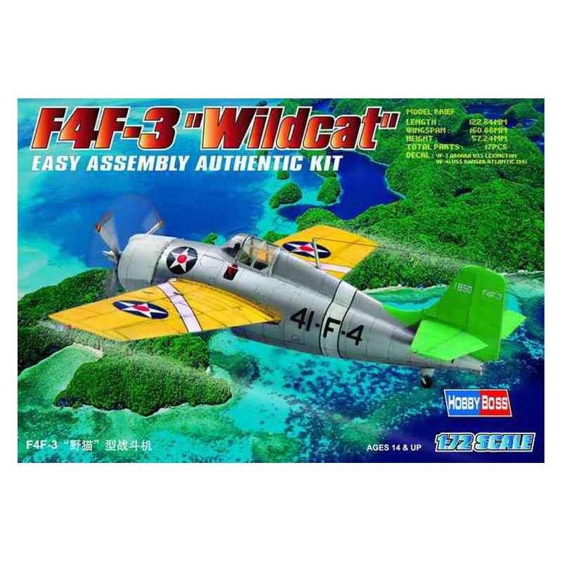 F4F-3 Wildcat 1/72 Ebenenebene Modellmodell | Scientific-MHD