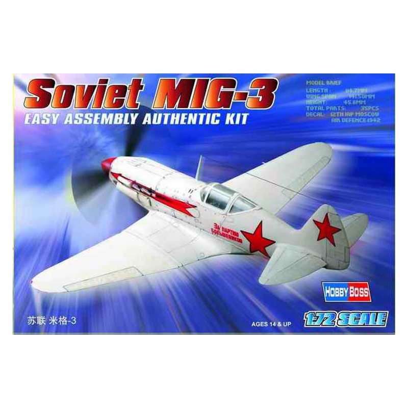 Sowjetisches MIG-3 1/72 Plastikebene Modell | Scientific-MHD