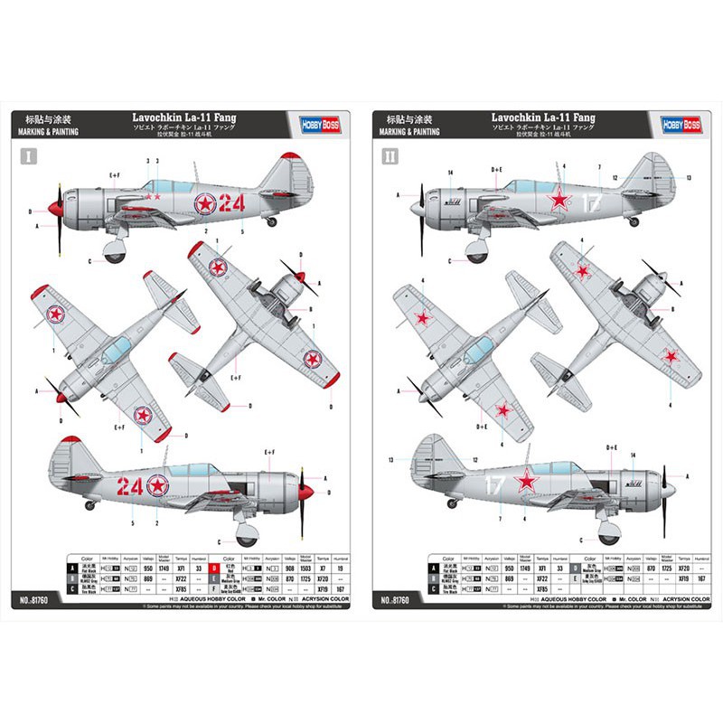 Sowjetisches LA-11 Fang 1/48 Plastikflugzeugmodell | Scientific-MHD